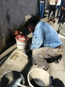 Pose des pavés pour Paula et Raymond Rabeaux le 7 avril 2017 - Gunther Demnig